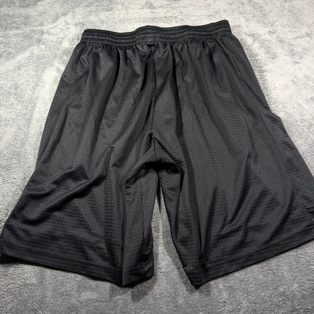 Nike Mens XL Basketball Shorts Black Textured Mesh Athletic Gym Swoosh Logo - Picture 2 of 8